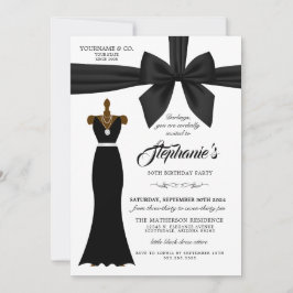 Black Elegant Fashion Tiffany Invitación al cumple