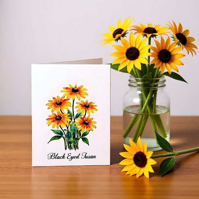 Black Eyed Susan Floral Blank Note Card (Subido por el creador)