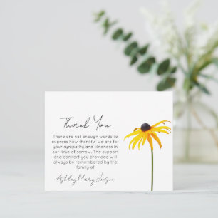 Black Eyed Susan Tarjeta de agradecimiento por d