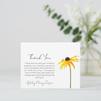 Black Eyed Susan | Tarjeta de agradecimiento por d