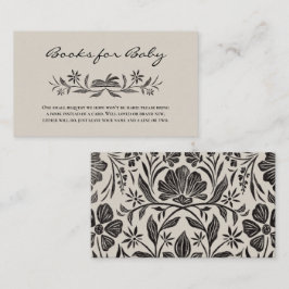 Black Floral Books para la tarjeta de inserción pa