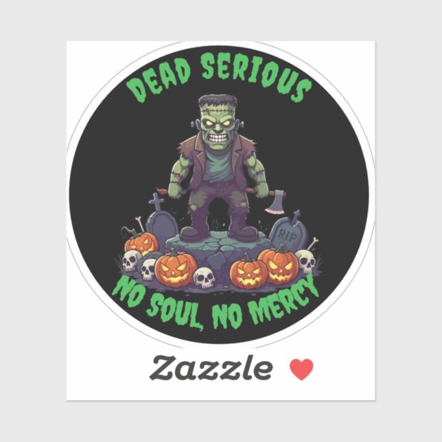 🖤 Black Frankenstein Halloween Pegatina 💀 🎃 (Hoja)