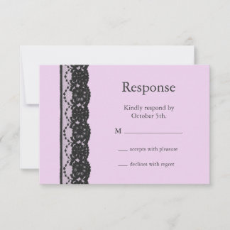 Black French Lace RSVP
