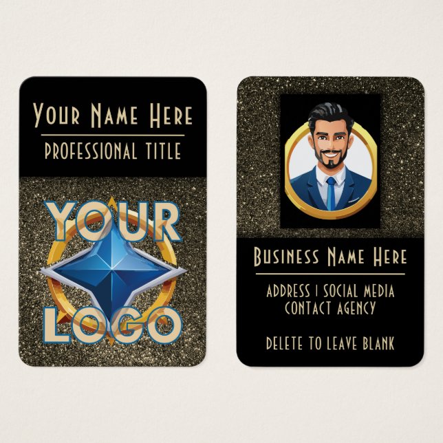 Black Gold Actors Entertainers Profesional (Anverso y reverso)