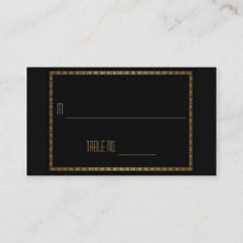 Black Gold Art Deco Peacock Boda tarjetas de plaza