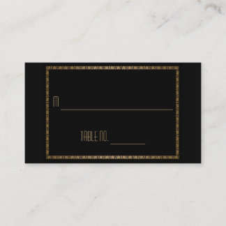 Black Gold Art Deco Peacock Boda tarjetas de plaza