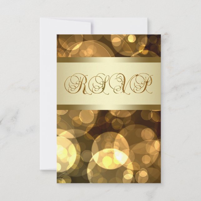 Black Gold Bubbles RSVP (Anverso)