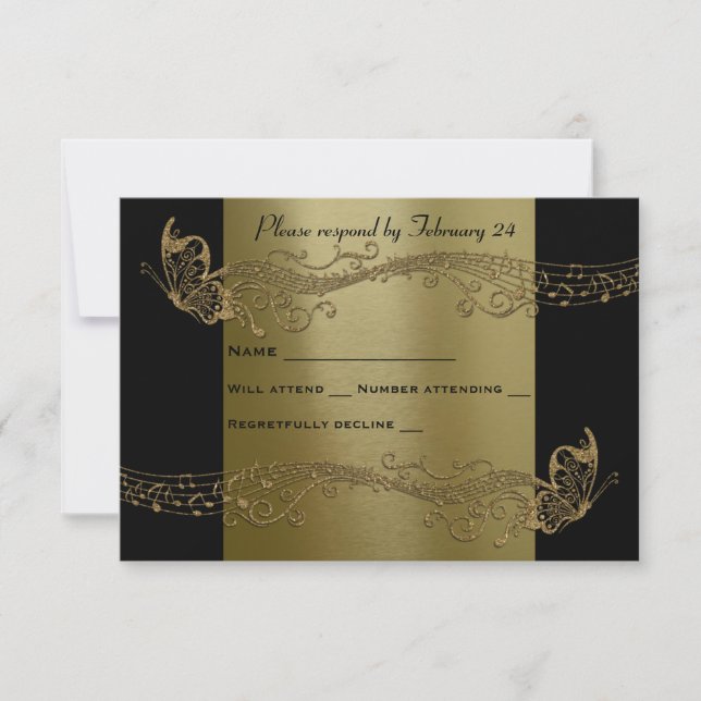 Black Gold Butterfly Music Fidelity rsvp (Anverso)
