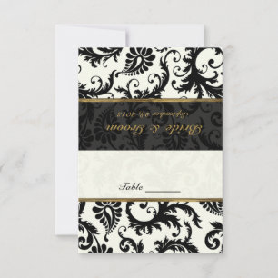 Black, Gold, Ivory Tarjeta de asiento