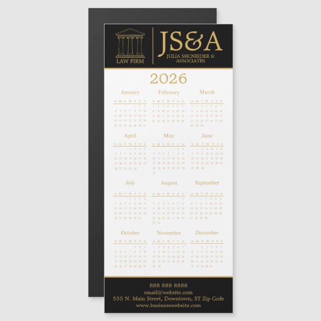 Black Gold Justice Columns Law Firm Logo 2026 (Anverso/Reverso)