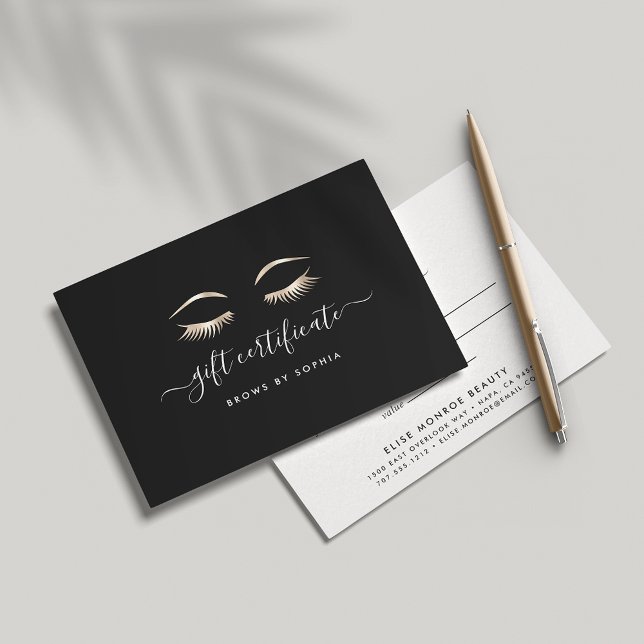 Black & Gold Lashes y Broches | Certificado de reg (Subido por el creador)