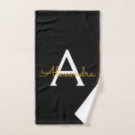 Black Gold Modern Script Girly Monograma Nombre<br><div class="desc">Planificador de monograma de escritura simple en negro y oro con nombre de bloc de notas en espiral. Esto hace que el dulce perfecto cumpleaños 16, boda, ducha de novia, aniversario, ducha de bebé o fiesta de soltera sea regalo para alguien que ama el lujo glam y los estilos de...</div>