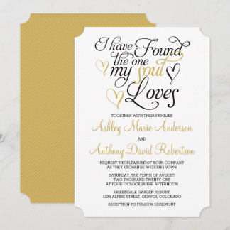 Black Gold Soul ama la invitación a la boda del co
