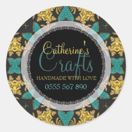 Black+Gold Sparkle + Pegatina de productos para em