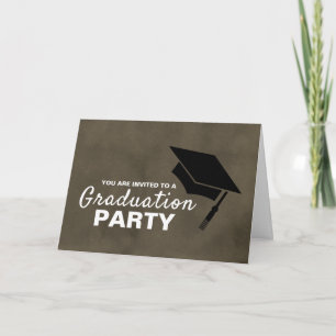 Black Grad Cap, invitación a la fiesta de graduaci