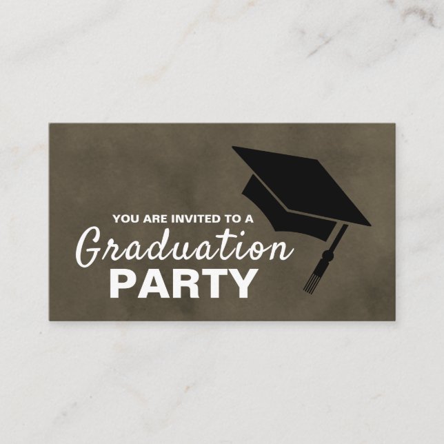 Black Grad Cap, invitación al partido de graduació (Anverso)