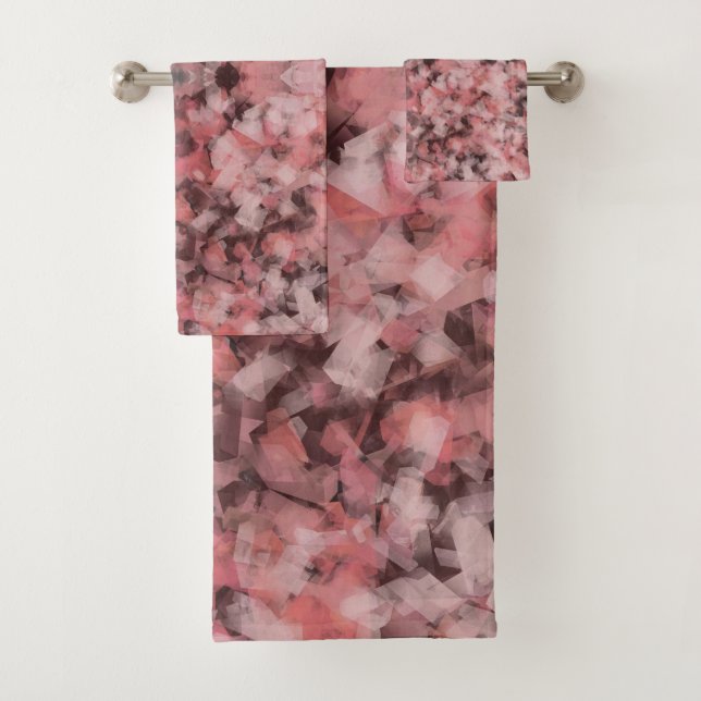 Black Gray Pink White Modern Geometric Abstract (In situ)