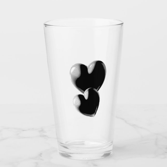 Black Hearts Glass Cup (Anverso)