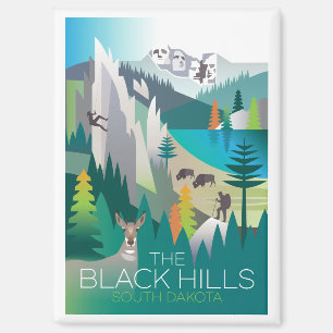 Black Hills, imán refrigerador de Dakota del Sur