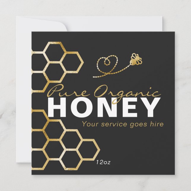 Black Honey Beed Honeycomb Product Care Insert  (Anverso)