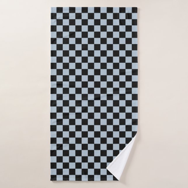 Black ice checkered pattern (Toalla de baño)