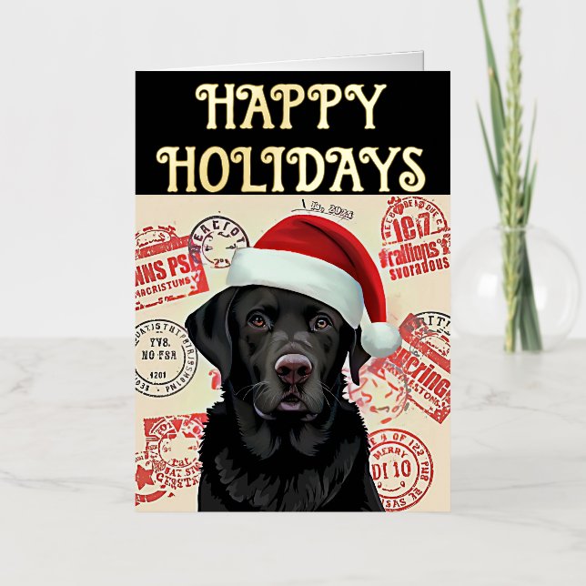 Black lab christmas (Anverso)