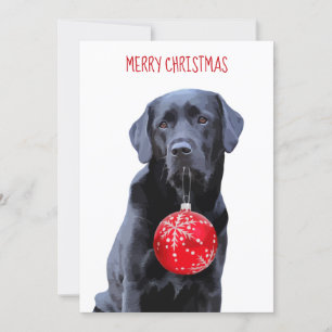 Black Lab Feliz Navidad - Labrador Perro Cute
