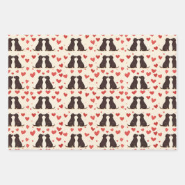 Black Lab Love - Papel de envolver de perro de San