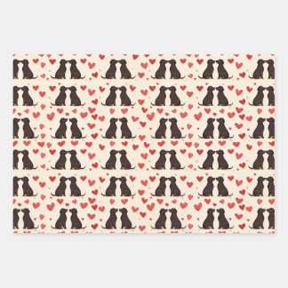 Black Lab Love - Papel de envolver de perro de San