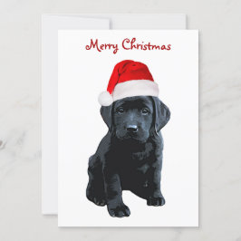 Black Lab Santa Dog Feliz Navidad - Perro Labrador