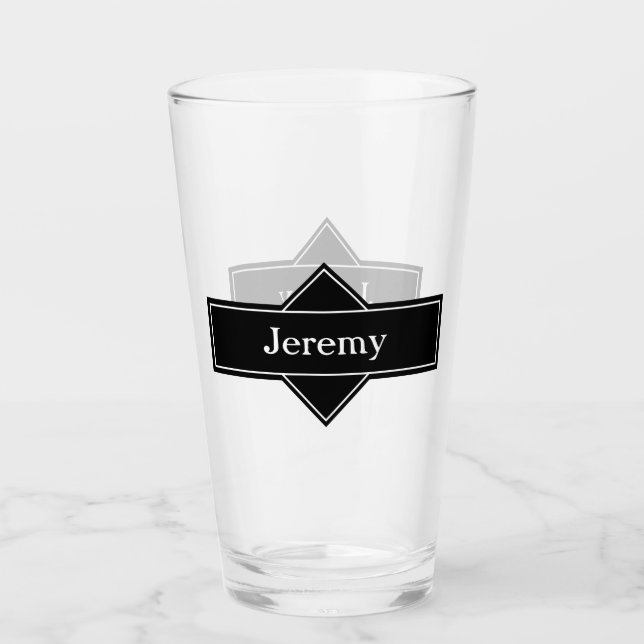 Black Label Groomsmen Gift Beer Glass (Anverso)