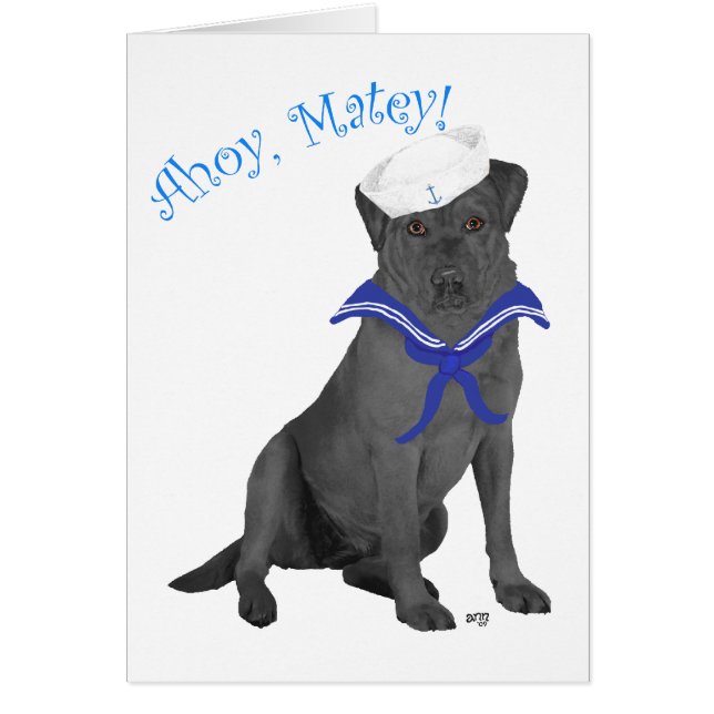 Black Labrador Retriever Sailor (Frente)