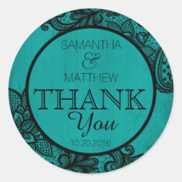 Black Lace Verde azulado Gótico moderno etiqueta d