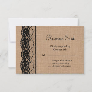 Black Lace y Burlap RSVP