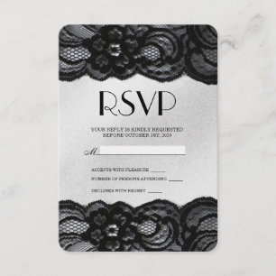 Black Lace y Satin RSVP