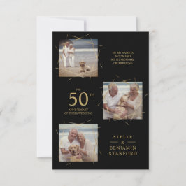 Black Modern 3 fotos Mascota todo el aniversario B