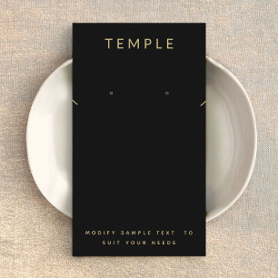 Black Modern Elegant Earring Necklace Display