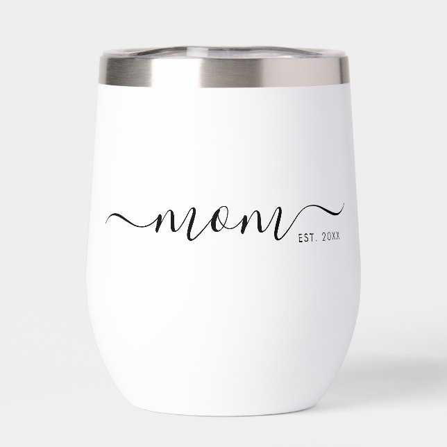 Black Modern Script Established Mom (Trasero)