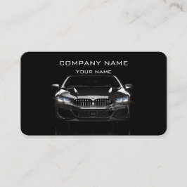 Black Modern Stylish tarjeta de negocios para auto