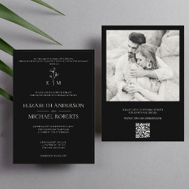 Black Modern Wedding Invitaciones a la boda Católi