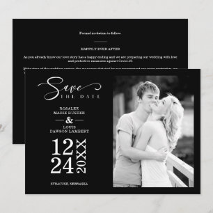Black Nice Modern Romantic Wedding Photo