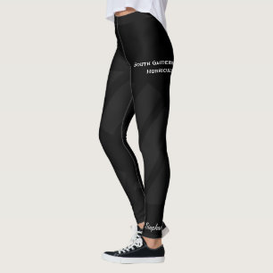 Black on Black Team/Club Leggings con cortometraje