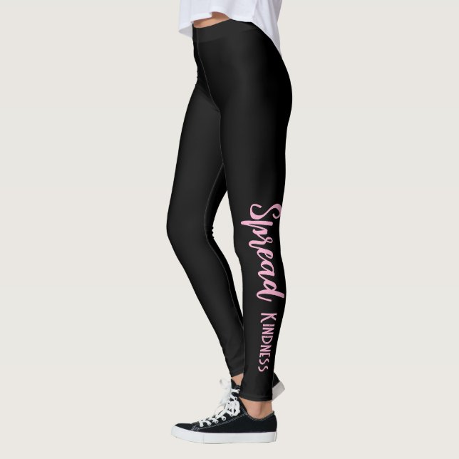 Black Personalized Leggings Spread Kindness (Izquierda)