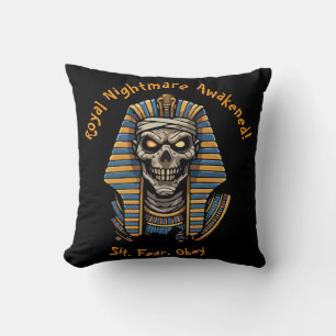 🖤 Black Pharaoh Mummy Cojín decorativo 🎃 👑