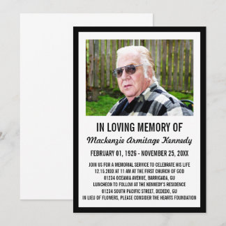 Black Photo Memorial Service o la invitación al fu