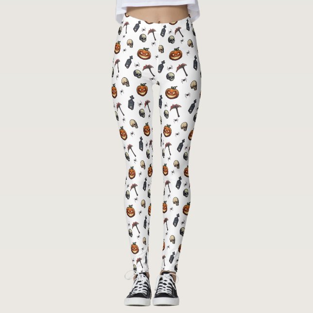 🖤 Black Pumpkin King Kid Leggings 🎃 (Anverso)