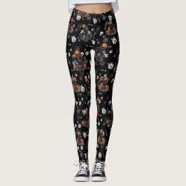 🖤 Black Pumpkin King Kid Leggings 🎃