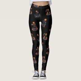 🖤 Black Pumpkin King Kid Leggings 🎃