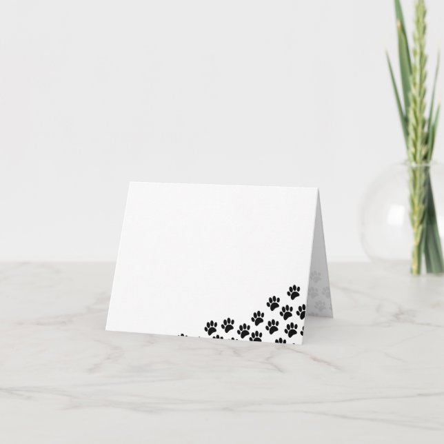 Black Puppy Paw Prints  (Anverso)