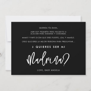 Black Quieres ser mi tarjeta madrina Godmadina